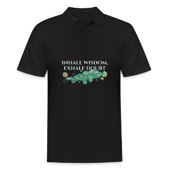 Inspirez Sagesse Expirez Doute Sauge Guérison Smudge - Polo Homme - noir - Devant - Kai (181cm)