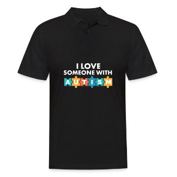 I Love Someone With Autism Awareness Month Puzzle - Männer Poloshirt - Schwarz - Vorne - Kai (181cm)