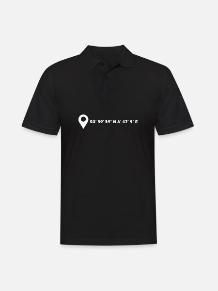 Euskirchen coordinates - Men's Polo Shirt - black