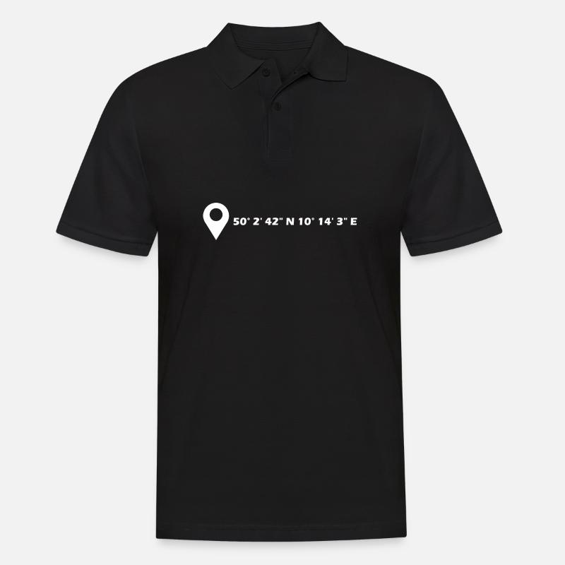 Coordonnées de Schweinfurt - Polo Homme - noir