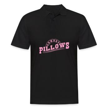 Cowboy Pillows Southern Girl Texas Lady Funny - Men's Polo Shirt - black - Front - Kai (181cm)