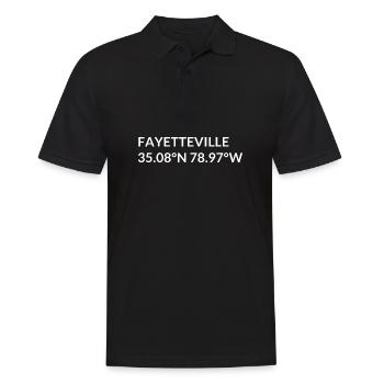 Coordonnées de Fayetteville, Caroline du Nord, États-Unis - Polo Homme - noir - Devant - Kai (181cm)