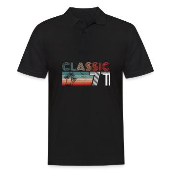 51 Year Old Birthday 2022 Classic 1971 51 Birthday - Männer Poloshirt - Schwarz - Vorne - Kai (181cm)