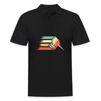 Année hockeyeuse professionnel Gif - Polo Homme - noir - Devant - Kai (181cm)