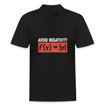 Avoid Negativity Mathematics Function Math - Men's Polo Shirt - black - Front - Kai (181cm)