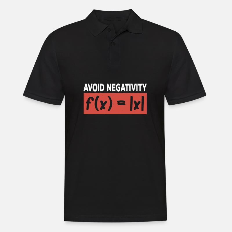 Avoid Negativity Mathematics Function Math - Männer Poloshirt - Schwarz