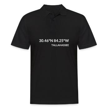 Tallahassee Florida USA Koordinaten - Männer Poloshirt - Schwarz - Vorne - Kai (181cm)
