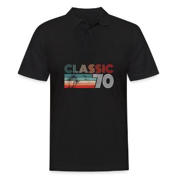 52 ans Anniversaire 2022 Classic 1970 52 Anniversaire - Polo Homme - noir - Devant - Kai (181cm)