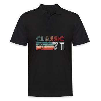 51 Year Old Birthday 2022 Classic 1971 51 Birthday - Männer Poloshirt - Schwarz - Vorne - Kai (181cm)