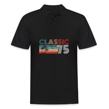 47 ans Anniversaire 2022 Classic 1975 47 Anniversaire - Polo Homme - noir - Devant - Kai (181cm)