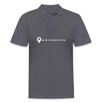 Coordonnées de Malaga - Polo Homme - charbon - Devant - Nico (186cm)