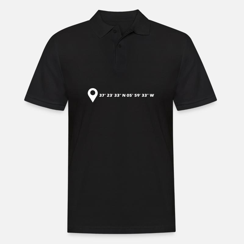 Murcia coordinates - Men's Polo Shirt - black