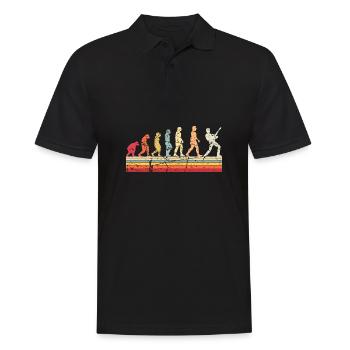 Human Evolution Guitar Band Retro Vintage - Polo Homme - noir - Devant - Kai (181cm)