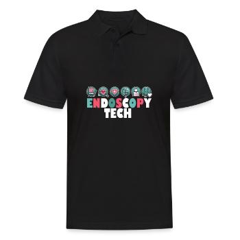 Unique Endoscopy Nurse and Gastro Squad Designs - Men's Polo Shirt - black - Front - Kai (181cm)