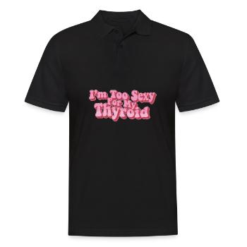 Papillary Warrior trop sexy pour mon cancer de la thyroïde - Polo Homme - noir - Devant - Kai (181cm)