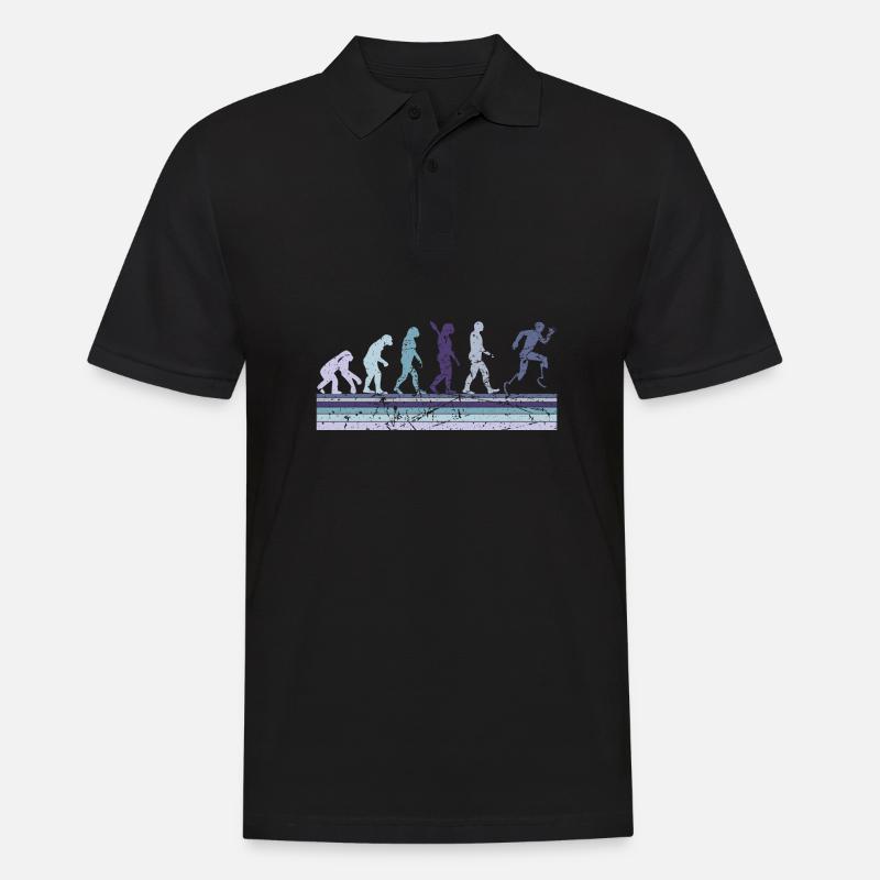 Evolution of Para Running - Männer Poloshirt - Schwarz