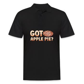 got Tarte aux pommes Thanksgiving Amateur de tarte aux pommes - Polo Homme - noir - Devant - Kai (181cm)