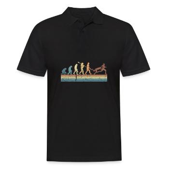 Rugby Ball Sport Player Retro Evolution Rugby Team - Men's Polo Shirt - black - Front - Kai (181cm)