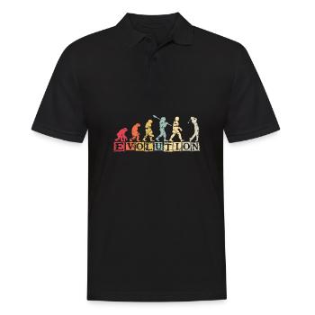 Golf Sports Evolution Of Man Vintage Golfing - Männer Poloshirt - Schwarz - Vorne - Kai (181cm)