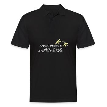 Some People Just Need A Pat On The Back Meme - Men's Polo Shirt - black - Front - Kai (181cm)