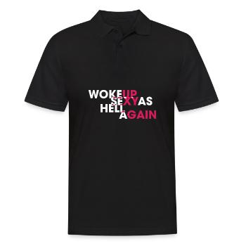 Réveillé sexy comme l’enfer à nouveau drôle confiance en soi - Polo Homme - noir - Devant - Kai (181cm)