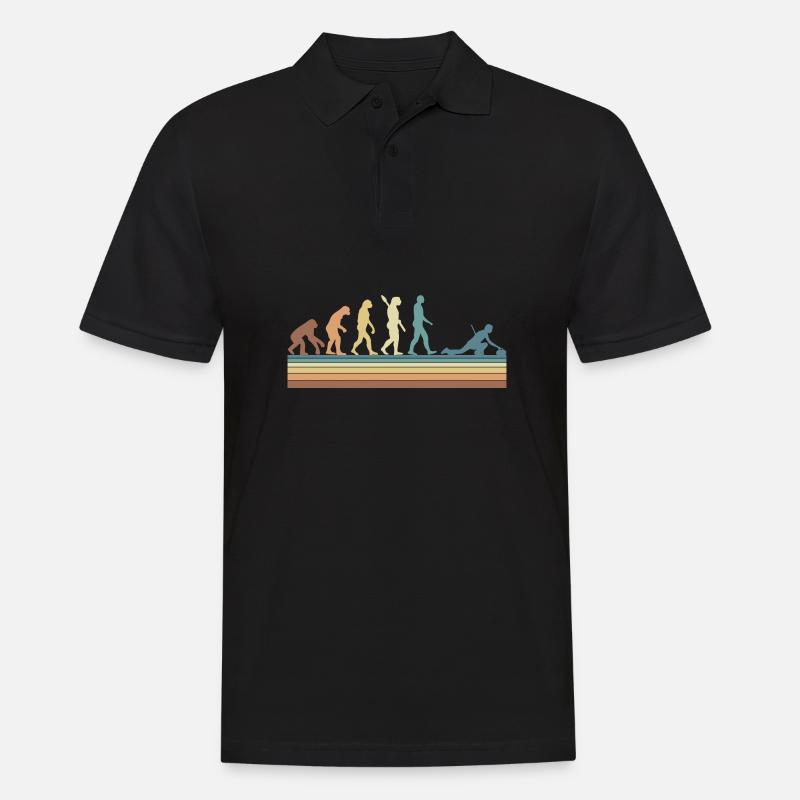 Evolution Curling Team - Männer Poloshirt - Schwarz