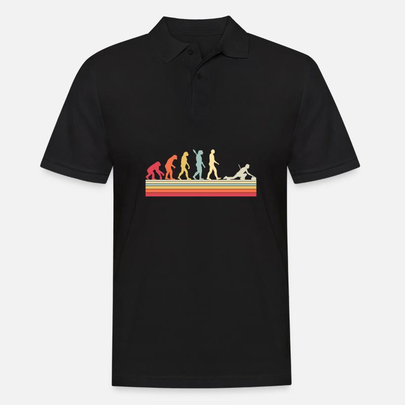 Evolution Curling Team - Männer Poloshirt - Schwarz