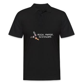 Cute Kawaii Cat Paw Rock Paper Scissor Kitty Cat - Männer Poloshirt - Schwarz - Vorne - Kai (181cm)