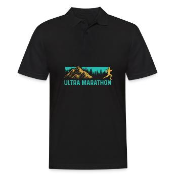 Ultra Marathon Sportler Gift - Männer Poloshirt - Schwarz - Vorne - Kai (181cm)