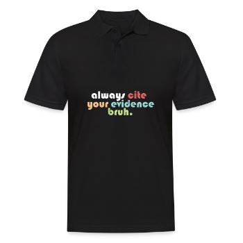 Funny English Teacher BSED Always Cite Your - Männer Poloshirt - Schwarz - Vorne - Kai (181cm)
