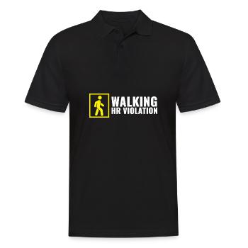 Walking HR Violation Bosss Joke Funny Coworker - Men's Polo Shirt - black - Front - Kai (181cm)