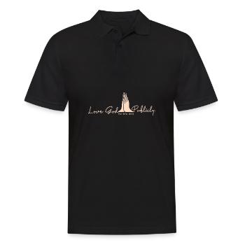 Love God Publicly Christian Quote Catholic Jesus - Männer Poloshirt - Schwarz - Vorne - Kai (181cm)