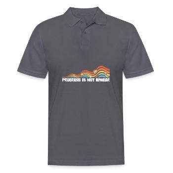 Progress Is Not Linear Sped Teacher - Männer Poloshirt - Anthrazit - Vorne - Nico (186cm)