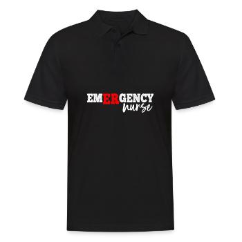 Emergency Nurse Dialysis Nursing RN - Männer Poloshirt - Schwarz - Vorne - Kai (181cm)