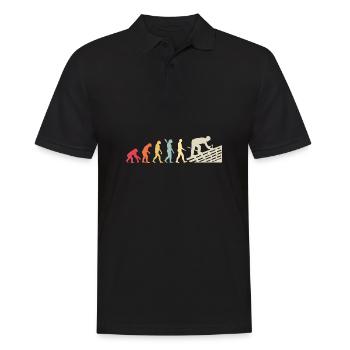 Roofer Human Evolution Retro Vintage Construction - Men's Polo Shirt - black - Front - Kai (181cm)