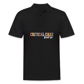 Critical Care Nurse Registered Nurse RN LPN - Men's Polo Shirt - black - Front - Kai (181cm)