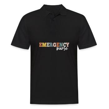 Emergency Nurse Dialysis Nursing RN - Männer Poloshirt - Schwarz - Vorne - Kai (181cm)