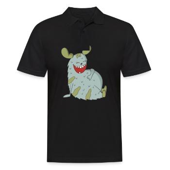 Laughing Monster - Men's Polo Shirt - black - Front - Kai (181cm)