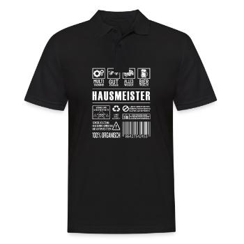 Hausmeister - Männer Poloshirt - Schwarz - Vorne - Kai (181cm)