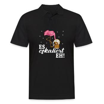 Flamingo Junggesellenabschied Frauen jga Saufen - Männer Poloshirt - Schwarz - Vorne - Kai (181cm)
