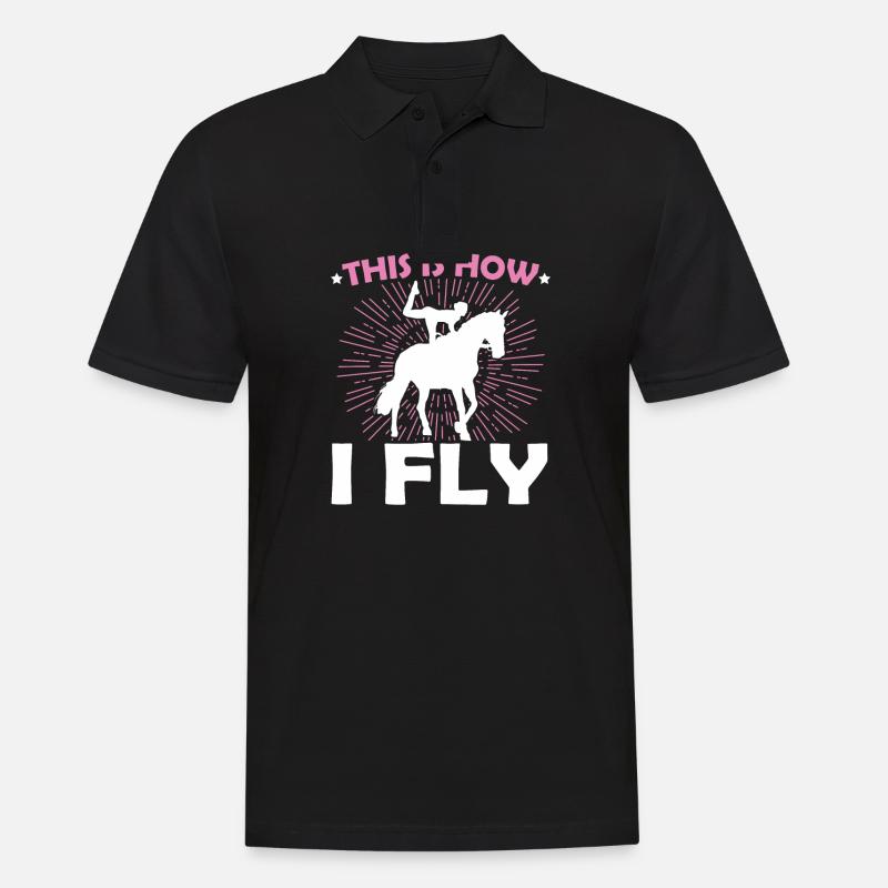 Voltigieren Volti Voltigier Pferde Pferdemädchen - Männer Poloshirt - Schwarz