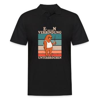 E-Lan Verbindung Unterbrochen Faultier Fans - Männer Poloshirt - Schwarz - Vorne - Kai (181cm)