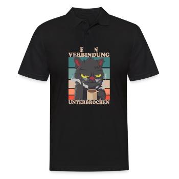 E-Lan Verbindung Unterbrochen Kätzchen Fans - Männer Poloshirt - Schwarz - Vorne - Kai (181cm)