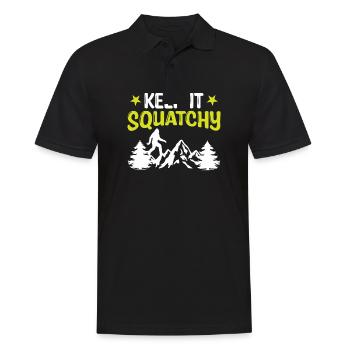Bigfoot Sasquatch - Gardez-le accroupi - Polo Homme - noir - Devant - Kai (181cm)