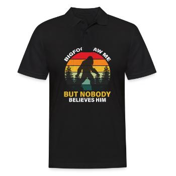 Bigfoot m’a vu mais personne ne le croit - Polo Homme - noir - Devant - Kai (181cm)