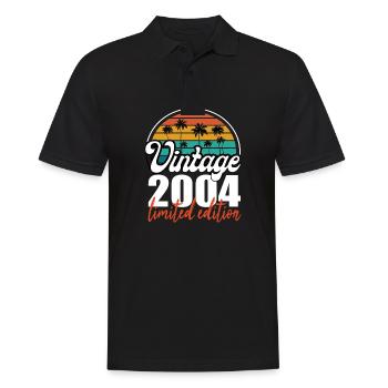 Vintage Birthday Birthday Retro 2004 Limited - Men's Polo Shirt - black - Front - Kai (181cm)
