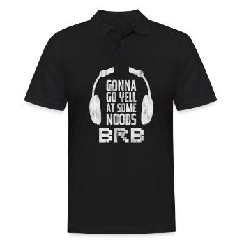 Gamer Noobs Brb - Männer Poloshirt - Schwarz - Vorne - Kai (181cm)