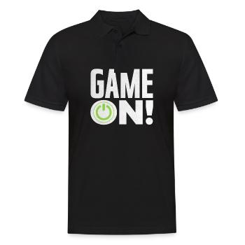 Gamer Game On Geschenk - Männer Poloshirt - Schwarz - Vorne - Kai (181cm)