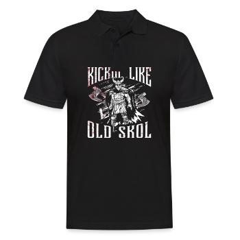 Norse Viking Mythology Drinking Design for Viking - Men's Polo Shirt - black - Front - Kai (181cm)