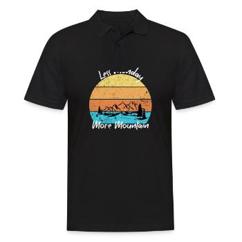 Moins de lundi plus de montagne - Polo Homme - noir - Devant - Kai (181cm)